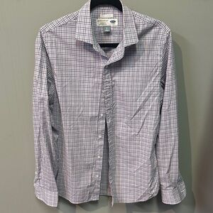 Old Navy Men's Plaid Shirt - Blue and Red